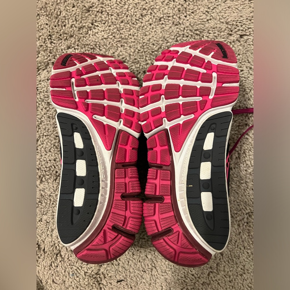 Saucony Echelon power Grid 7.5 black, blue, pink & purple lace up sneakers - Picture 4 of 7